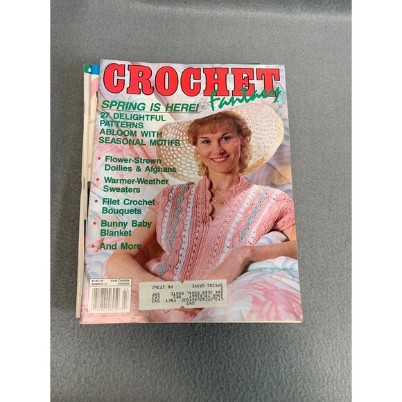 Vintage Crochet Fantasy Magazine Lot - 6 Issues - Patterns & Projects From The ' - Picture 2 of 7